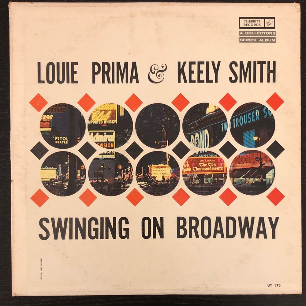 Louie Prima & Keely Smith Vinyl Lp Record Album Swinging On Broadway
